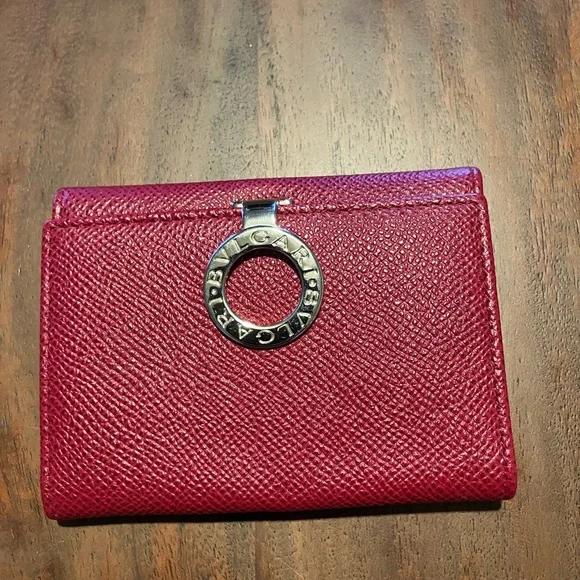 Bulgari Red Textured Leather Accessory - Picture 10 of 10